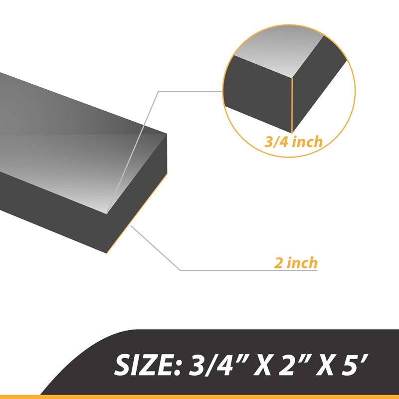 TEKDOE 3/4 Inch Thick Neoprene Rubber Strips and Heavy-Duty Solid Rubber Rolls, Sheet for DIY Gasket, Warehouse, Pads, Seals, Weather Stripping, Flooring (2 Inch Wide, 5 Feet Long) - Image 5
